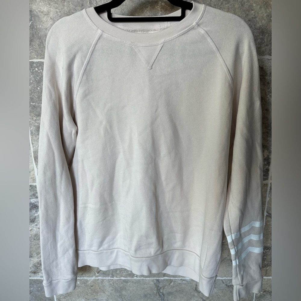 SOL ANGELES Ladies Women’s Size Medium Cream Sweatshirt 3 White Sleeve S…